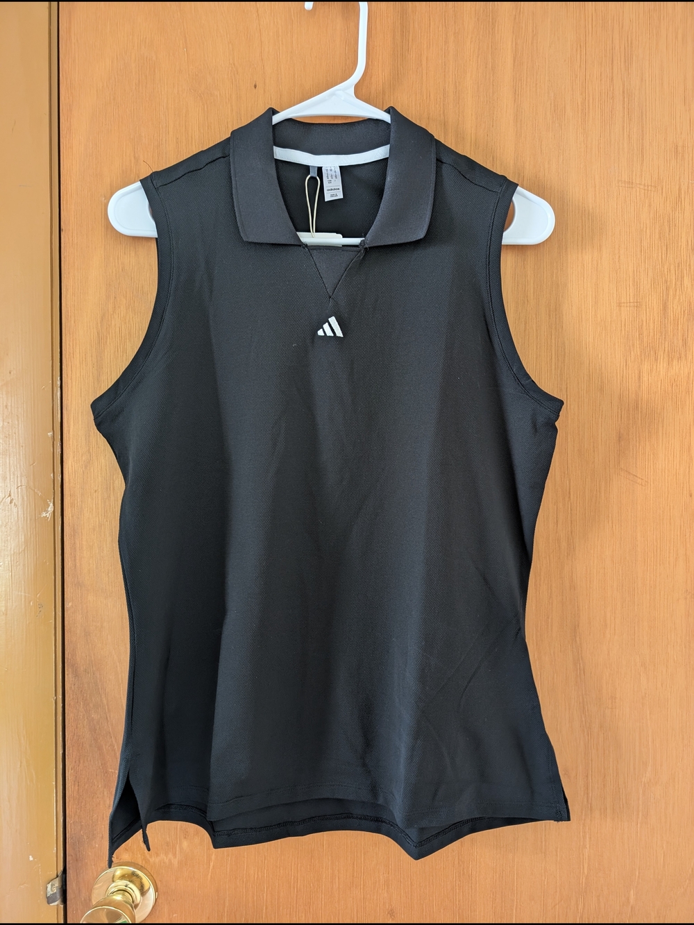 adidas Black Sleeveless Polo Tank Top